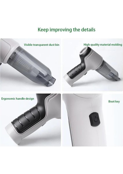 Araç Süpürgesi Şarjlı Kablosuz Elektrikli Süpürge Oto Ev Temizleme Için Yüksek Güçlü Hava Temizleyici Portatif Süpürge modelleri