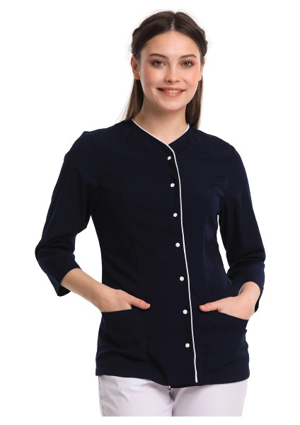 Poppy - Kadın Likralı Lacivert Üniforma Üst fiyatları