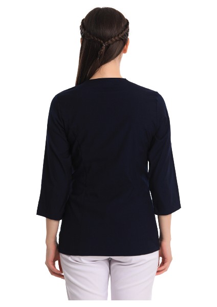 Poppy - Kadın Likralı Lacivert Üniforma Üst fırsatları