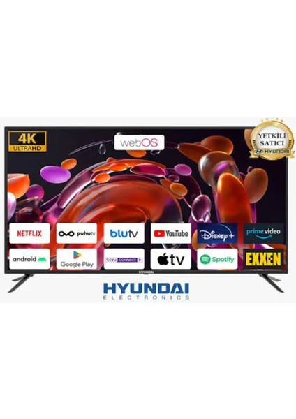 65HYN2205 65" 165 Ekran Uydu Alıcılı 4K Ultra HD Smart LED TV