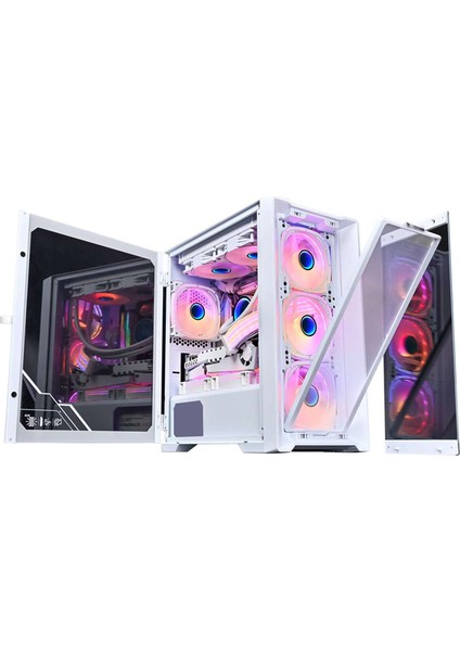 Game Master Beyaz Gaming Bilgisayar Kasası Rgb Kumandalı GM-210K