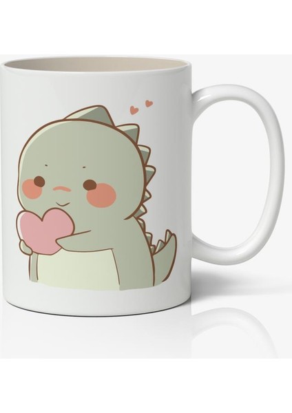 Sevimli Dinazor Baskılı Kahve Kupa Bardak