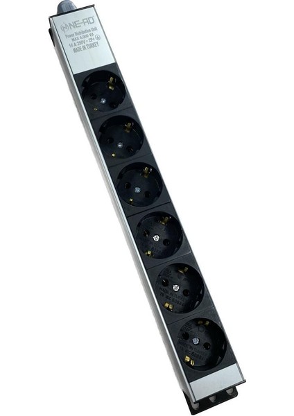6'lı Kablosuz Grup Priz Aluminyum Gövde 16A 250V 4000W