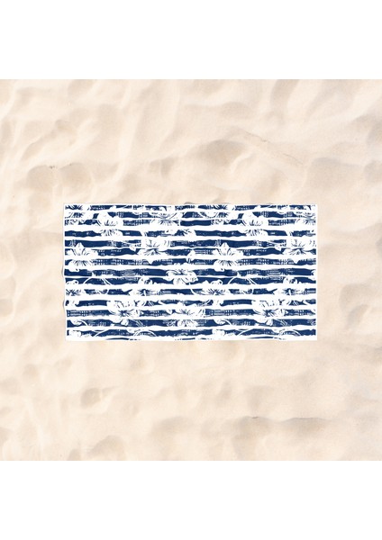 Blue Hawai Plaj Havlusu - Pamuk