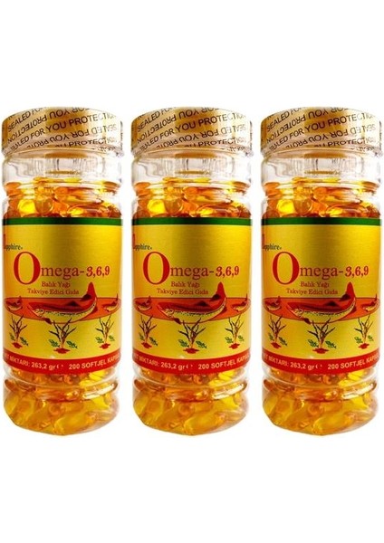 Omega 3-6-9 1000 mg 3 x 200 Softgel