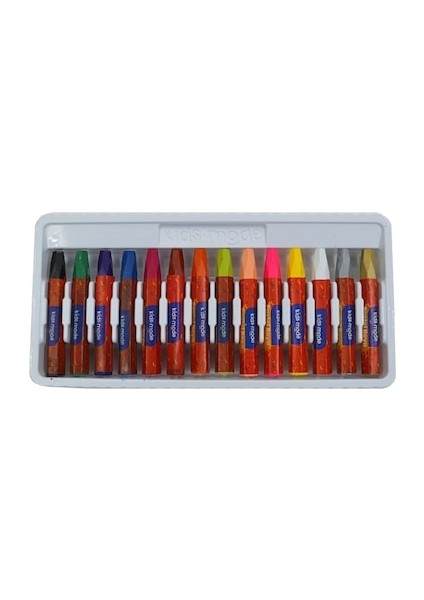 Kidsmode Yağlı Pastel Boya Altıgen 12+2 Renk