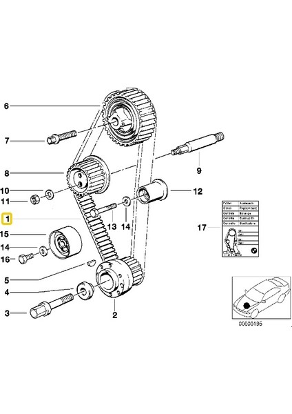 Bmw M40 Motor Gates Triger Kayışı 11311734608