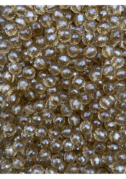 8mm Vizon Açık Kahverengi Akrilik Dünya Model Boncuk,takı , Çanta Yapım Boncuğu (50GR,~200 Adet) fiyatları