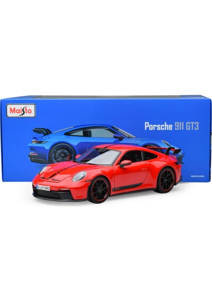 Porsche 911 Gt3 Model Araba 1/18 - Kırmızı