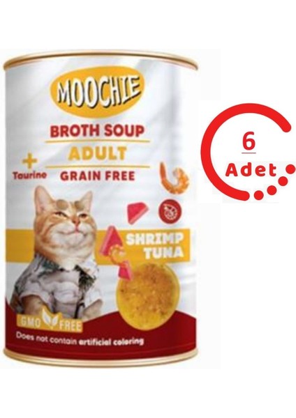 Karides Ton Balık Yetişkin Kedi Çorbası 135 ml x 6 Adet