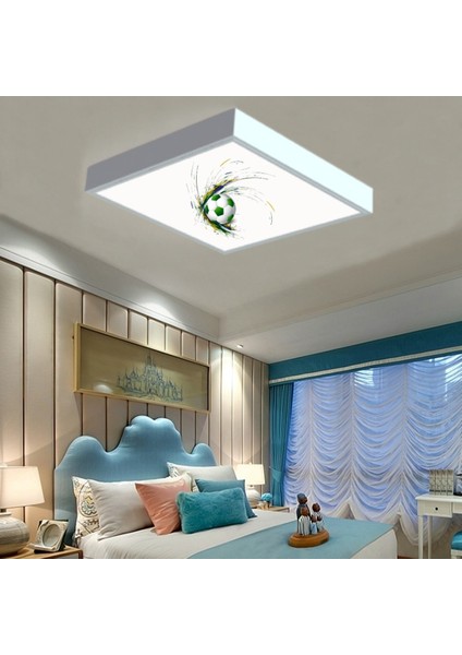 Yeşil Top 60X60 Çocuk Odası Avize Modelleri, 54WAT Led, Tavana Model Avize, Çocuklar Için Yeşil Top Avize