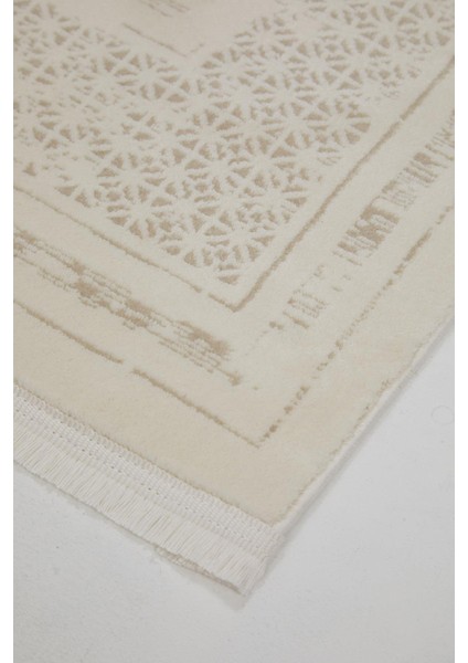 Çam Halı Lizbon 4503 Vizon Enti Halı Modern Eskitme Desenli Makine Halısı