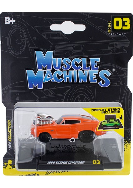 Muscle Machines 03 - 1966 Dodge Charger Model Araba 1/64