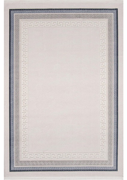 Çam Halı Miras 6811 Gri Mavi Enti Halı Modern Desenli Makine Halısı