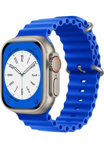 Apple Watch Serisi 38-40-41 mm Için Oluklu Silikon Kordon Kayış - FC006