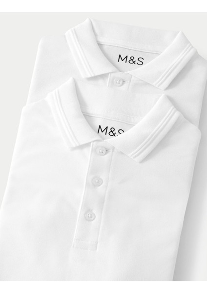 Marks & Spencer Pamuklu 2'li Polo Yaka T-Shirt