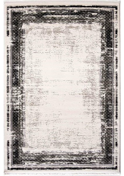 Çam Halı Lizbon 4512 Gri Enti Halı Modern Eskitme Desenli Makine Halısı