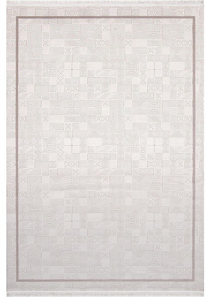 Çam Halı Miras 6812 Kahve Enti Halı Modern Desenli Makine Halısı