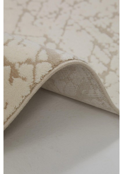 Çam Halı Lizbon 4505 Vizon Enti Halı Modern Eskitme Desenli Makine Halısı