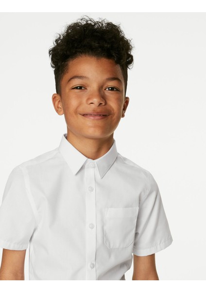 2'li Slim Fit Kısa Kollu Gömlek