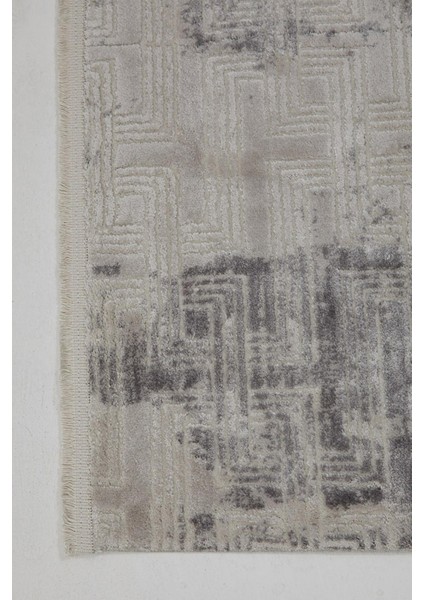 Çam Halı Eliza 4321 Gri Enti Halı Modern Desenli Makine Halısı