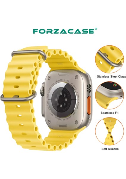 Apple Watch Serisi 42-44-45-49 mm Için Oluklu Silikon Kordon Kayış - FC007 fiyatları