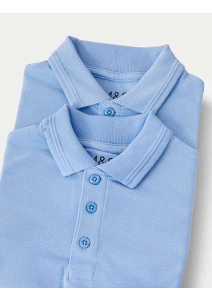 Pamuklu 2'li Polo Yaka T-Shirt indirimleri