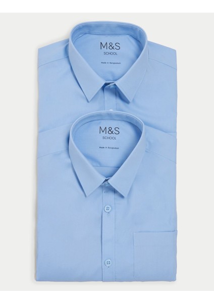 2'li Slim Fit Uzun Kollu Gömlek