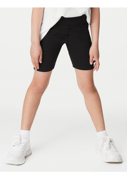 2'li Regular Fit Biker Şort