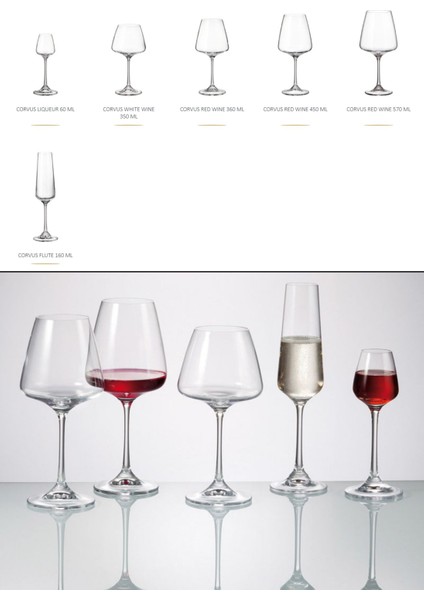 Kristal 6'lı Kadehi 160 ml