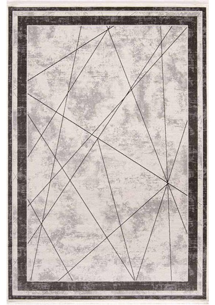 Çam Halı Lavin 4801 Gri Enti Halı Modern Desenli Makine Halısı