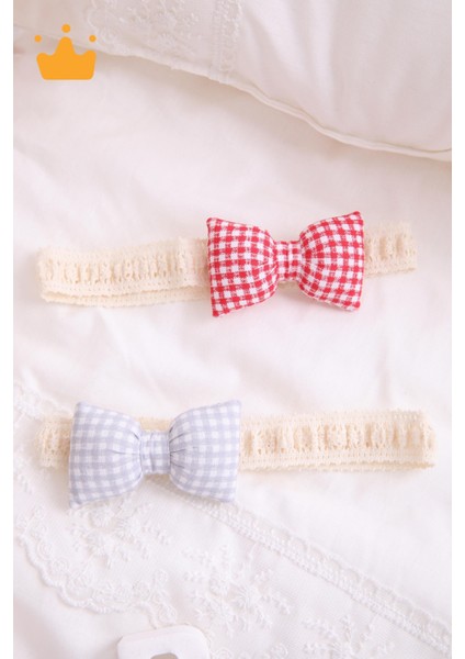 Kız Bebek 2'li Saç Bandı Bandana Set Kırmızı-Gri 1705 fiyatları