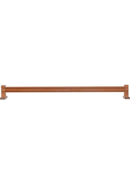Ahşap Başlıklı Alüminyum Dekoratif Ray Ceviz 100 cm