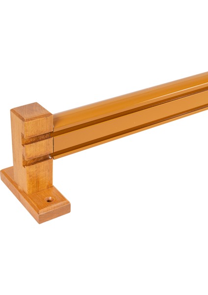 Ahşap Başlıklı Alüminyum Dekoratif Ray Meşe 100 cm
