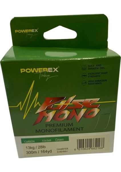 Pulse Yeşil 300M. 0,37MM. 8.49KG. Carbon Monofilament Misina fiyatları
