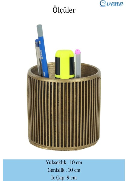 Kalemlik Altın Eskitme Renk Masa Kalemliği Organizer Kalemlik Düz Çizgili Model fiyatları