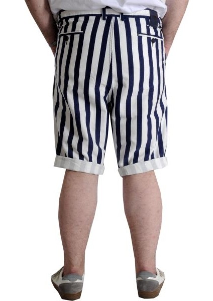 Büyük Beden Erkek Gabardin Kapri Çizgili 22412 Lacivert-Beyaz fırsatları