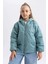 Kız Çocuk Kapitoneli Kapüşonlu Şişme Mont Y0526A623AU 1