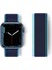 Apple Watch 38MM Hasırlı Cırtcırtlı Kordon - Mavi-Lacivert 1