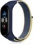 Xiaomi Mi Band 3 Hasırlı Cırtcırtlı Kordon - Sarı-Lacivert 1