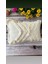 Üç Püsküllü Keten Krem Kırlent Kırlent Kılıfı 35 x 55 cm 3