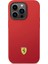 iPhone 14 Pro Uyumlu Kılıf Ferrari Magsafe Şarj Özellikli Silikon Metal Logo Dizayn Kapak 2