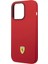 iPhone 14 Pro Uyumlu Kılıf Ferrari Magsafe Şarj Özellikli Silikon Metal Logo Dizayn Kapak 4