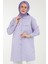 Çizgi Desenli Cepleri Taş Detaylı Tunik-Lila 23YT437 3