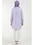 Çizgi Desenli Cepleri Taş Detaylı Tunik-Lila 23YT437 5