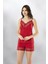 Kadın Dantel Detaylı Penye Atlet Şort Gecelik Takım 6341 1