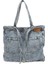 Kadınlar Için Büyük Kapasiteli Denim Omuz Çantası Tote Çanta (Yurt Dışından) 1