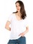 - V Yaka Oversize Lyocell Kadın T-Shirt 1