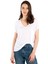 - V Yaka Oversize Lyocell Kadın T-Shirt 2