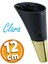 Clara Mobilya Kanepe Sehpa TV Ünitesi Baza Koltuk Ayağı Siyah Gold Renk 12 cm (4 Adet) 2